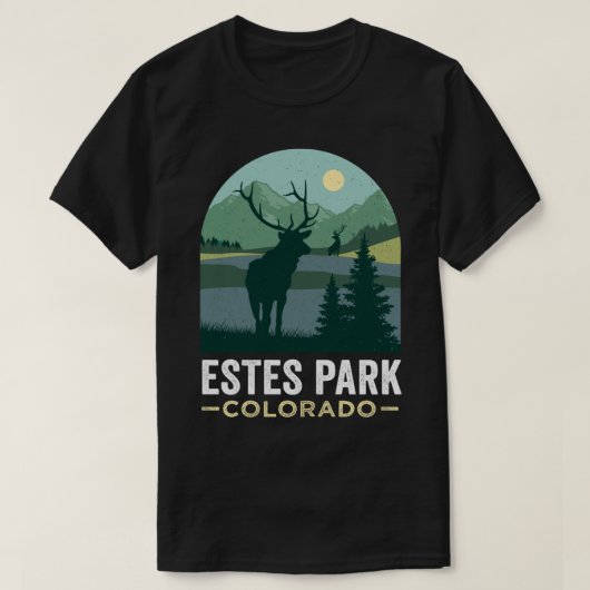Estes Park TShirt Elks Retro  Estes Park Co (Design voorkant)