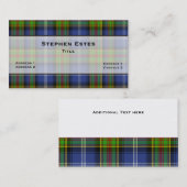Estes Traditionele Tartan Plaid Custom Visitekaartje (Voorkant / Achterkant)