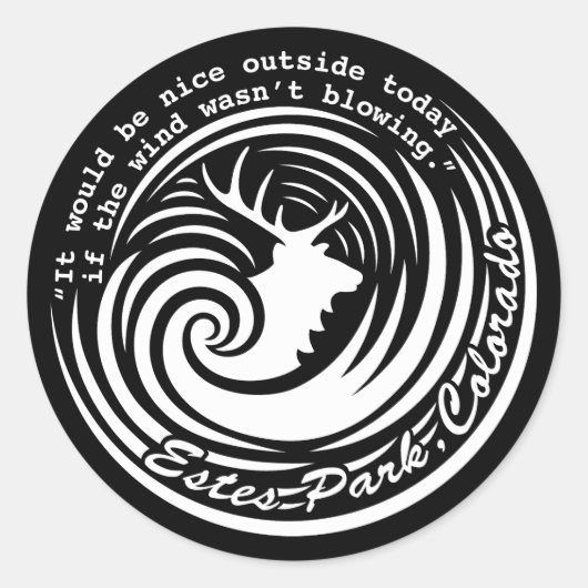 Estes wind black sticker (Voorkant)