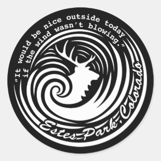 Estes wind zwarte sticker