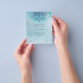 estheetician blauw turquoise nepschitter flyer (Hand)