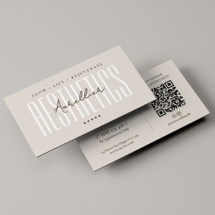 Estheetiker Esthetische Glow Specialist Zand Visitekaartje