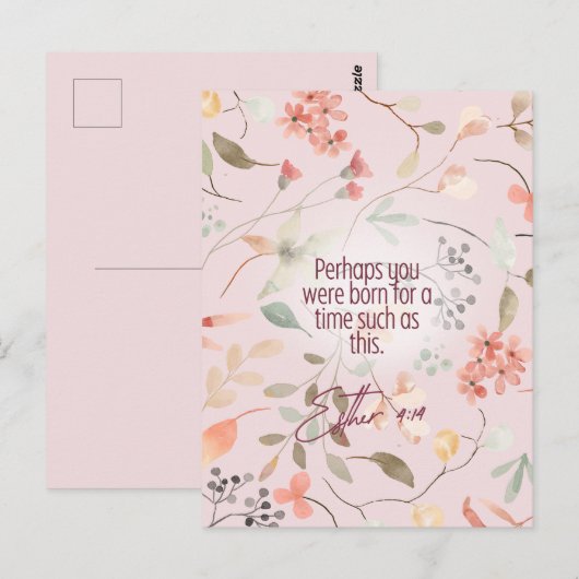 Esther 4:14 Bijbeltekst Kunst Briefkaart (Voorkant / Achterkant)