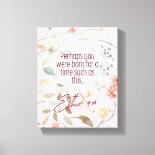 Esther 4:14 Bijbeltekst Kunst Canvas Afdruk