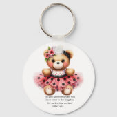 Esther 4:14 Girly Bear Keychain (Achterkant)