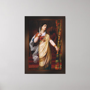 Esther door Hugues Merle Canvas Afdruk