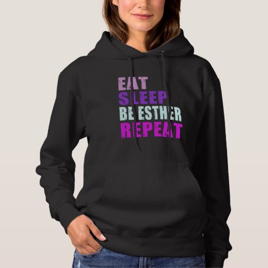 Esther Eat Sleep Be Repeat Esther Hoodie (Voorkant)