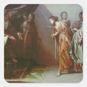 Esther en Ahasuerus Vierkante Sticker