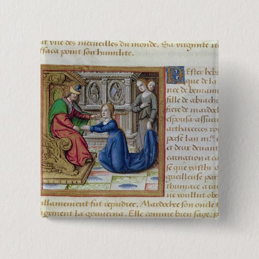 Esther Vierkante Button 5,1 Cm (Voorkant)