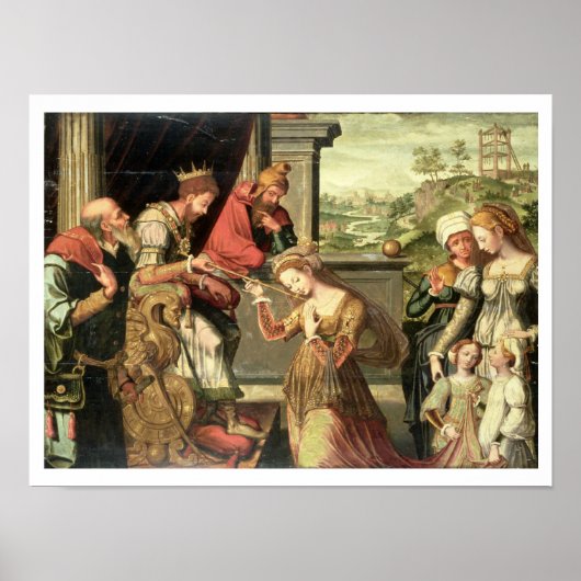 Esther voor koning Ahasuerus met Haman Poster (Voorkant)