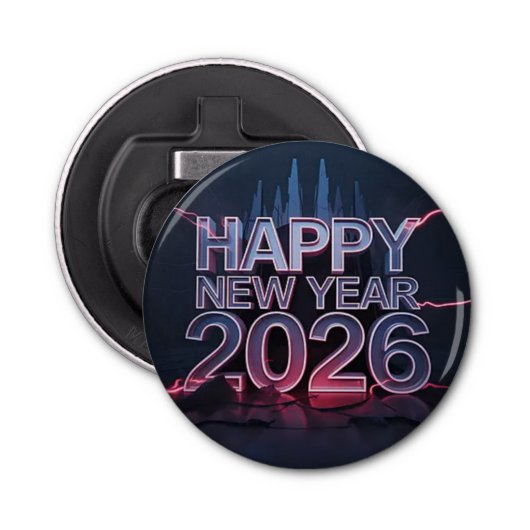 Esthetic Badge — 2026 Year Pin Button Button Flesopener (Voorkant)