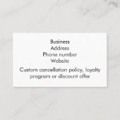 Estheticiaans visitekaartje (Achterkant)