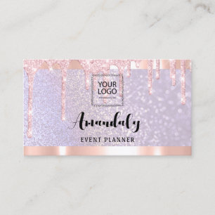 Esthetician Lash Nails Hair QRCode Logo PurpleRose Visitekaartje