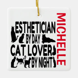 Esthetician Loves Cats CUSTOM Keramisch Ornament