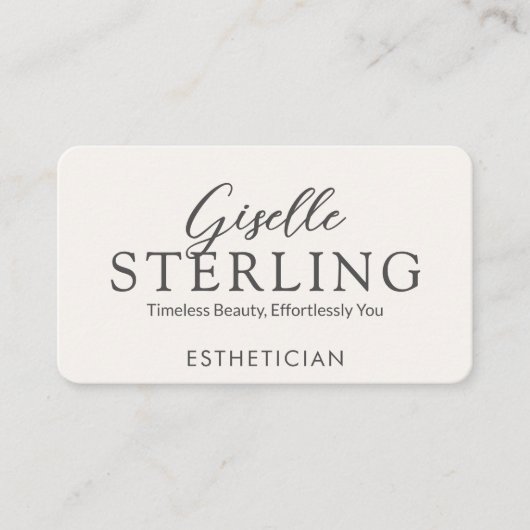Esthetician Neutral QR Code Visitekaartje (Voorkant)