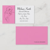 Esthetician Retro Style Salon Visitekaartje (Voorkant / Achterkant)