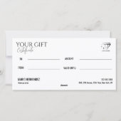 Esthetician Rose Gold Certificaat Cadeaubon Feestdagenkaart (Achterkant)