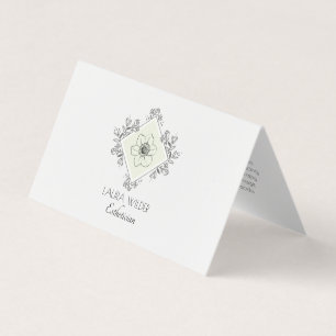 Esthetician Skincare Floral Logo Visitekaartjes