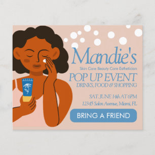 Esthetician Zakelijke Salon Pop-up Evenement Blauw Flyer
