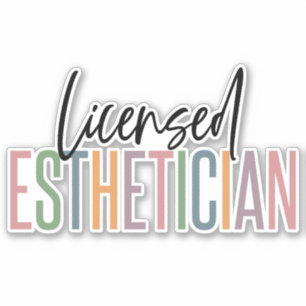 Estheticien Cosmetoloog Beautician met vergunning Sticker
