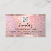 estheticien Lash Nails Hair QR CodeLogo Roos Roze Visitekaartje (Achterkant)