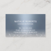 Estheticien-usty Blue Silver esthetics Visitekaartje (Achterkant)
