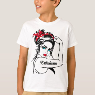 Estheticiste voor vrouwen Rosie De Riveter omhoog T-shirt