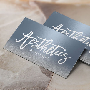 estheticus van Skincare, usty Blue Silver esthetic Visitekaartje