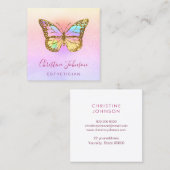 Estheticus vlinder logo vierkante visitekaartje (Voorkant / Achterkant)