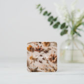 Esthétique | Boho | Floral séché | Carte de visite (Debout devant)