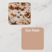 Esthétique | Boho | Floral séché | Carte de visite (Devant / Derrière)