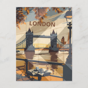 Esthétique de voyage vintage Londres Carte postale