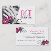 Esthétique et cartes de visite de salon de clou (Devant / Derrière)