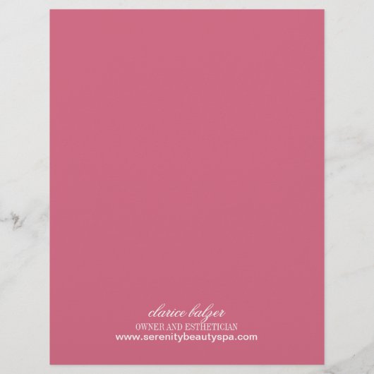 Esthétique et prospectus Spa (Dos)