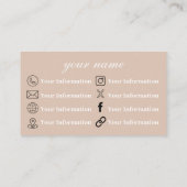 Esthétique | Neutre | Floral | Carte de visite (Dos)