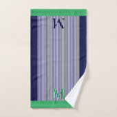 Esthétique Personnalisée Marine Et Vert Mer (Serviette à main)