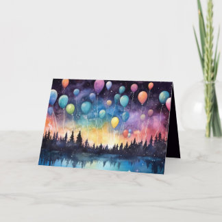 Esthetisch Birthday Lake Landscape Wenskaart Kaart