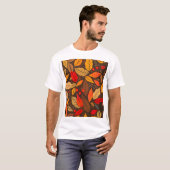 Esthetisch bladpatroon van de Herfst T-shirt (Voorkant volledig)