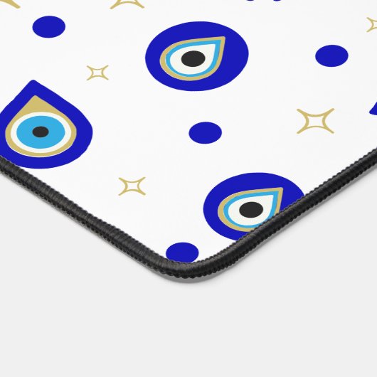 Esthetisch Blauw Kwaad Oog Grieks Turks Oog Bureaumat (Hoek)