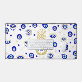 Esthetisch Blauw Kwaad Oog Grieks Turks Oog Bureaumat (Keyboard & Muis)
