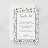 Esthetisch bloemend handgeschreven script voor bru bedankkaart (Voorkant)