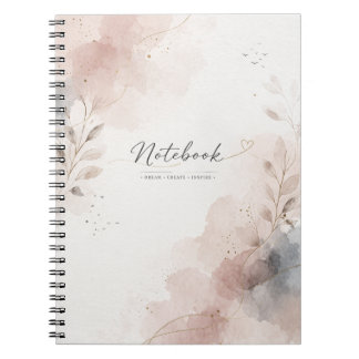 Esthetisch bloemig spiraal fotoboek notitieboek
