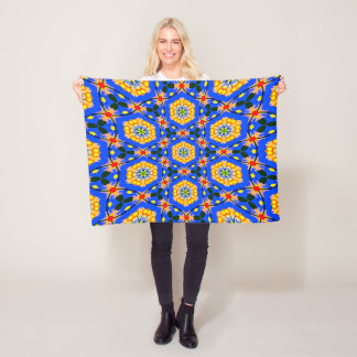 esthetisch bloemmotief fleece deken