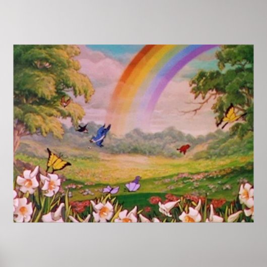 esthetisch  bloemveld poster (Voorkant)