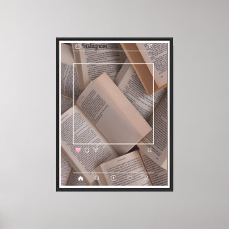 " Esthetisch boek Flatlay Wall Art" Canvas Afdruk