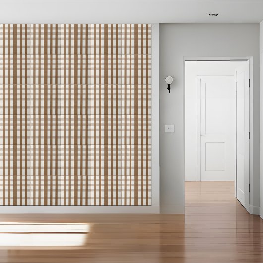 Esthetisch bruin en wit geruit Tegel patroon Tegeltje