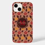  esthetisch bruin monogram Florentijn Case-Mate iPhone Case (Achterkant)