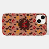  esthetisch bruin monogram Florentijn Case-Mate iPhone Case (Achterkant (horizontaal))