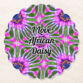 Esthetisch daisy-patroon kartonnen onderzetters (Voorkant)