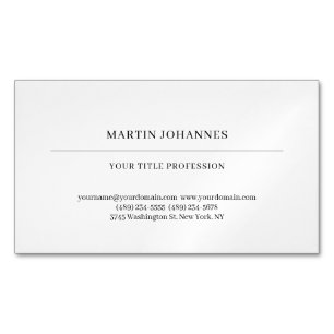Esthetisch Eenvoudig Professioneel Zwart & Wit Mod Magnetisch Visitekaartje